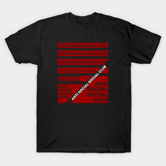 anti social club red T-Shirt by Dexter